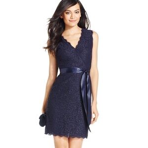 Elegant Lace Wrap Dress